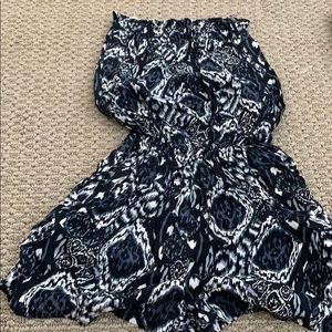 Black and blue romper